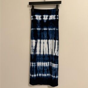Electric & Rose Blue and White Midi Skirt
